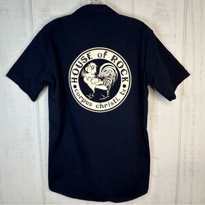 Dickies Work Shirt Adult Size S Button Up Pockets Graphic House of‎ Rock Grunge